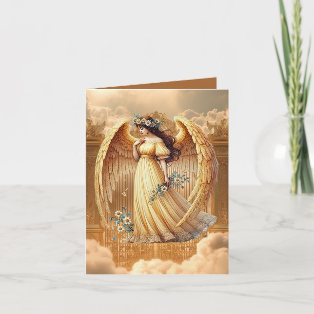 Elegant Angel  add your message  Note Card (Front)