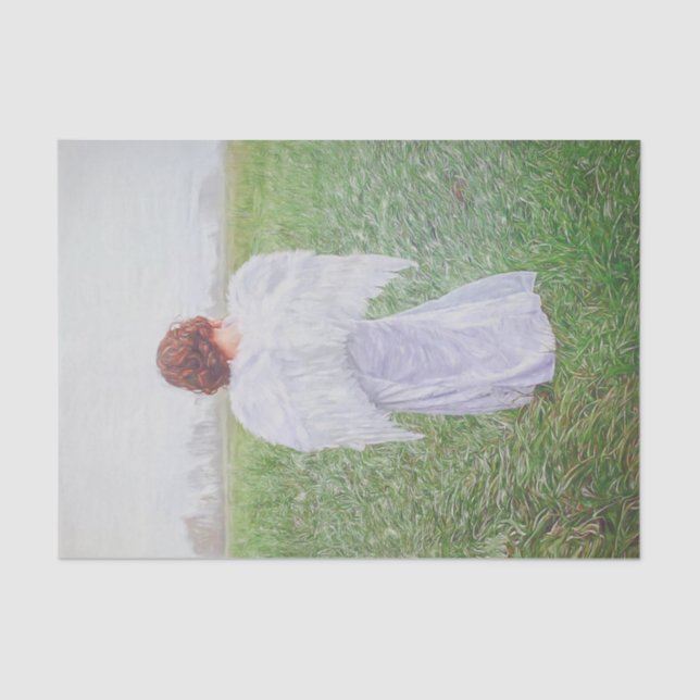 Elegant Angel Art Design Tissue Paper (Front)