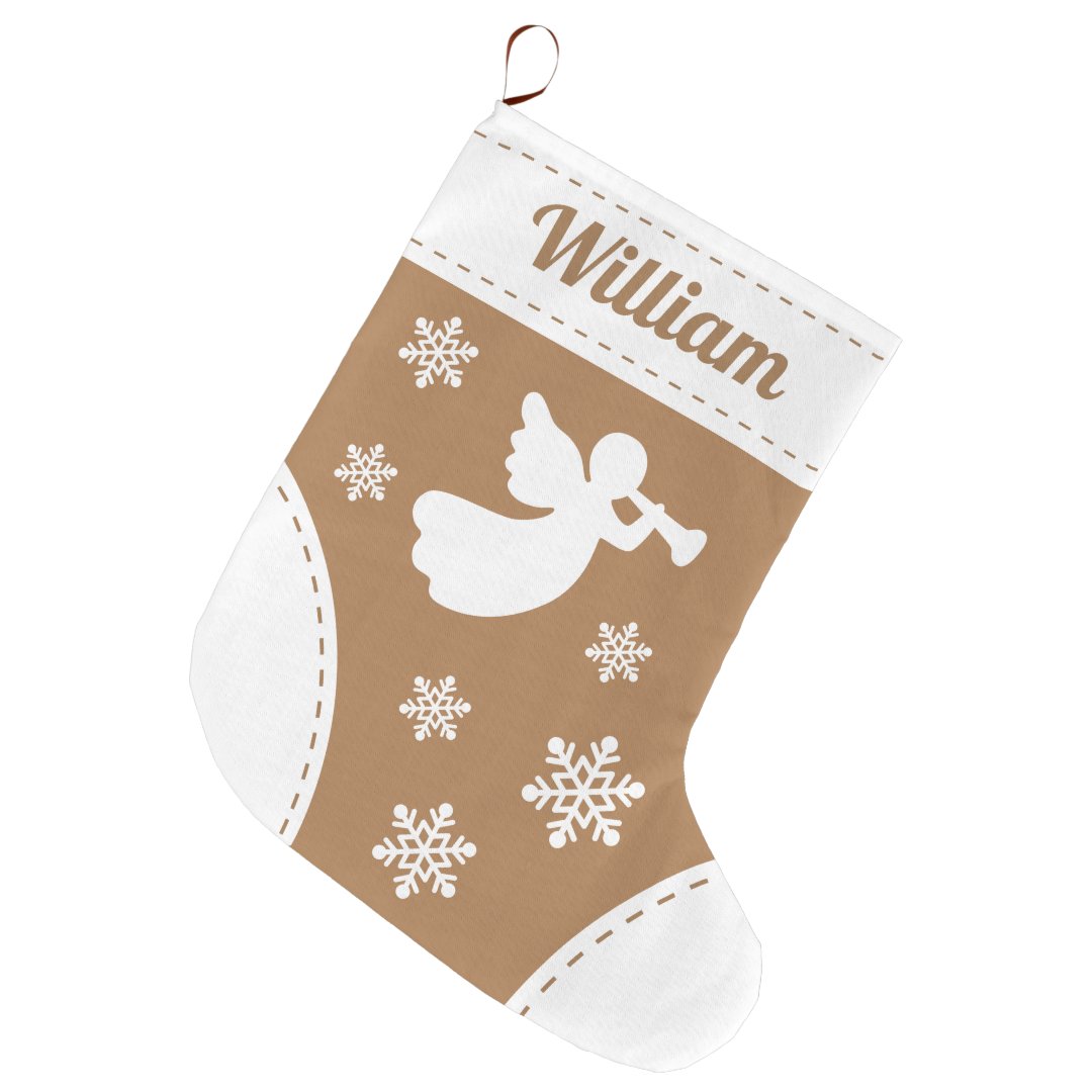 Elegant Angel Christmas Stocking Zazzle