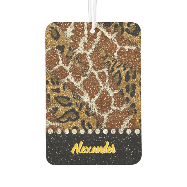 Elegant animal print with sparkle air freshener (Back)