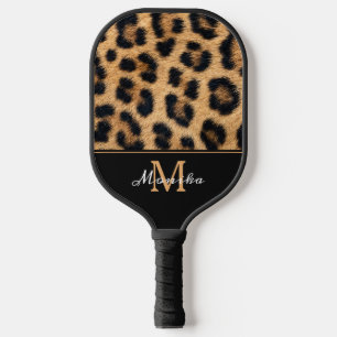Elegant Animal Skin Leopard Print Pickleball Paddle