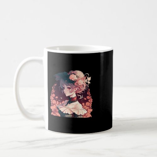Elegant anime beauty female character for fans coffee mug