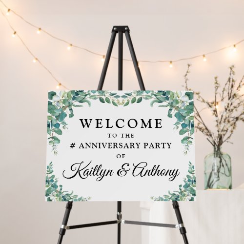 Elegant Anniversary Eucalyptus Welcome