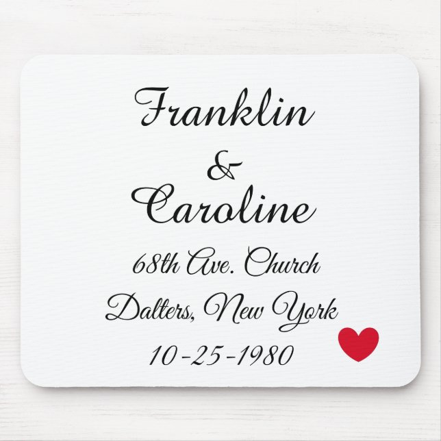 Elegant Anniversary  Mouse Pad (Front)