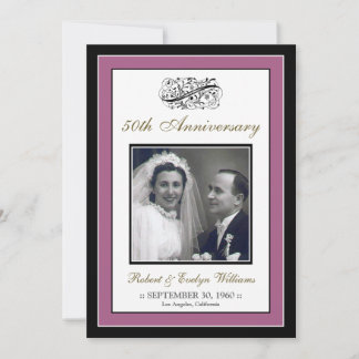 Elegant Anniversary Party Custom Invite (violet)