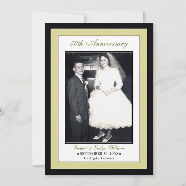 Elegant Anniversary Party Invitation (champagne) (Front)