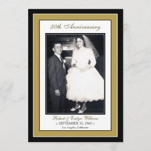 Elegant Anniversary Party Invitation (gold)