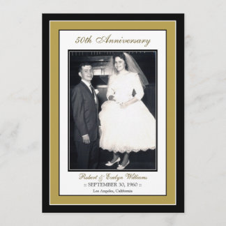 Elegant Anniversary Party Invitation (gold)