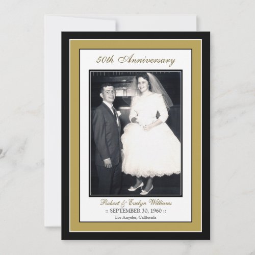 Elegant Anniversary Party Invitation (gold)