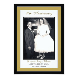 Elegant Anniversary Party Invitation (gold)