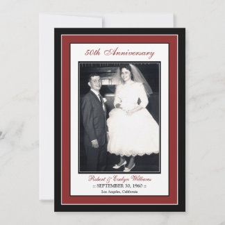 Elegant Anniversary Party Invitation (maroon)