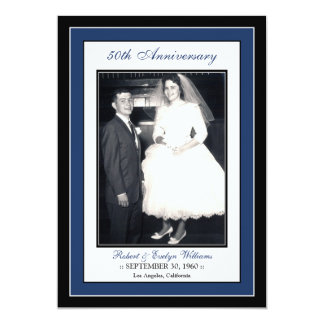 Elegant Anniversary Party Invitation (navy)
