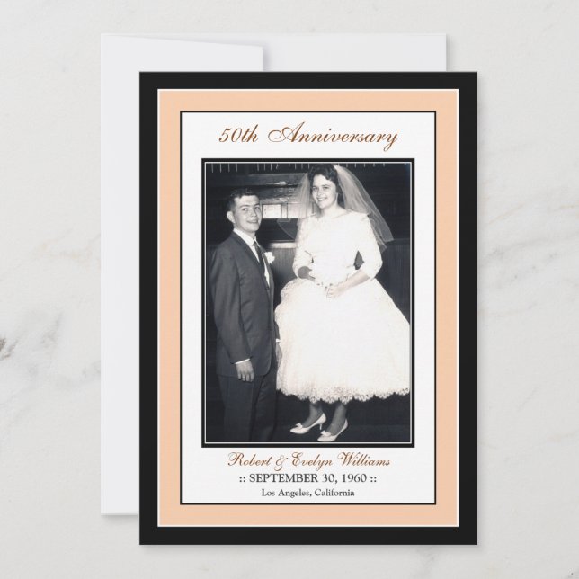 Elegant Anniversary Party Invitation (pink) (Front)