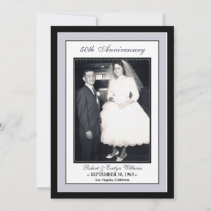 Elegant Anniversary Party Invitation (silver)