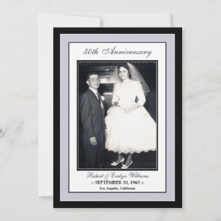 Elegant Anniversary Party Invitation (silver)