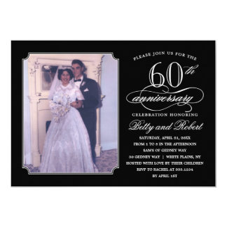 Elegant Anniversary Party Photo Invitation