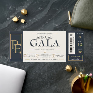 Elegant Annual Gala Event Raffle Tickets