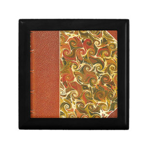 Elegant Antique Book, Ornate Swirl Pattern Jewelry Box