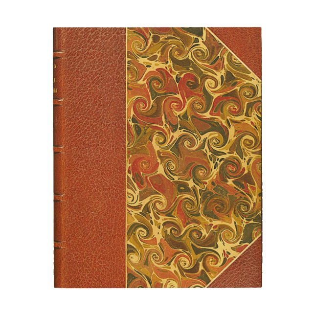 Elegant Antique Book, Ornate Swirl Pattern Wood Wall Art (Front)