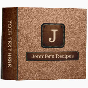 Elegant Antique brass Leather Look Binder