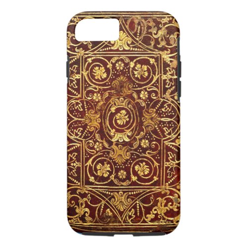 Elegant Antique Gilded Leather Book Cover