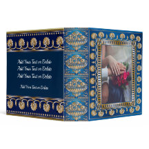 Elegant Antique Gold and Blue - See Back