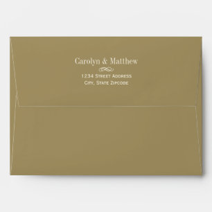 Elegant Antique Gold and Ivory Wedding Envelope