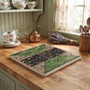 Elegant Antique Inspired Vintage Floral  Trivet