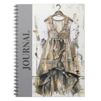 Elegant Antique LBD Little Black Dress Journal