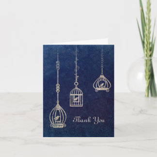 Elegant Antique Looking Bird Cages Thank You Card