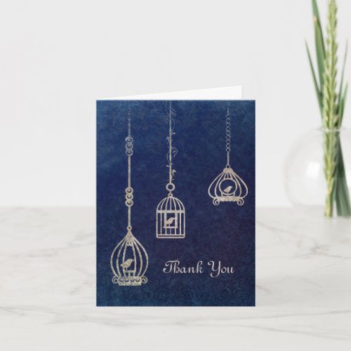 Elegant Antique Looking Bird Cages Thank You Card