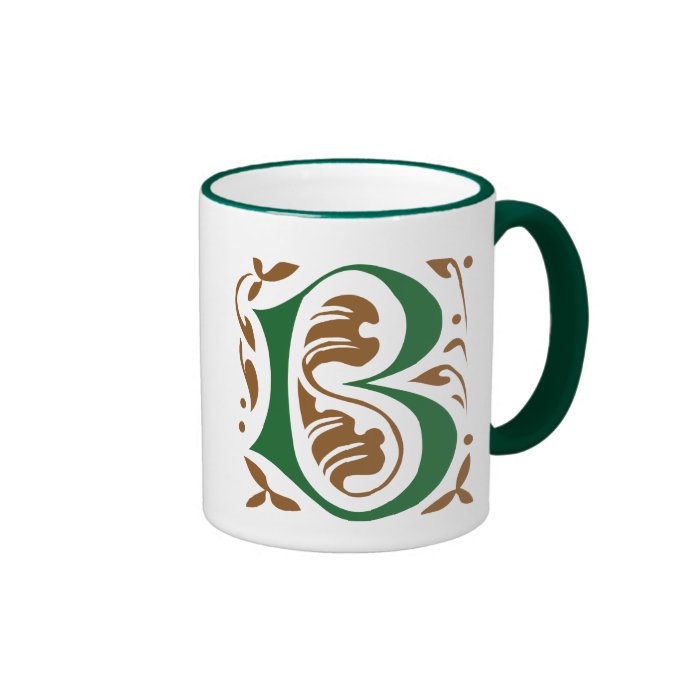 Elegant antique medieval letter B Mugs