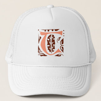 Elegant antique medieval letter T Trucker Hat