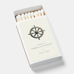 Elegant Antique Nautical Wheel Matchboxes