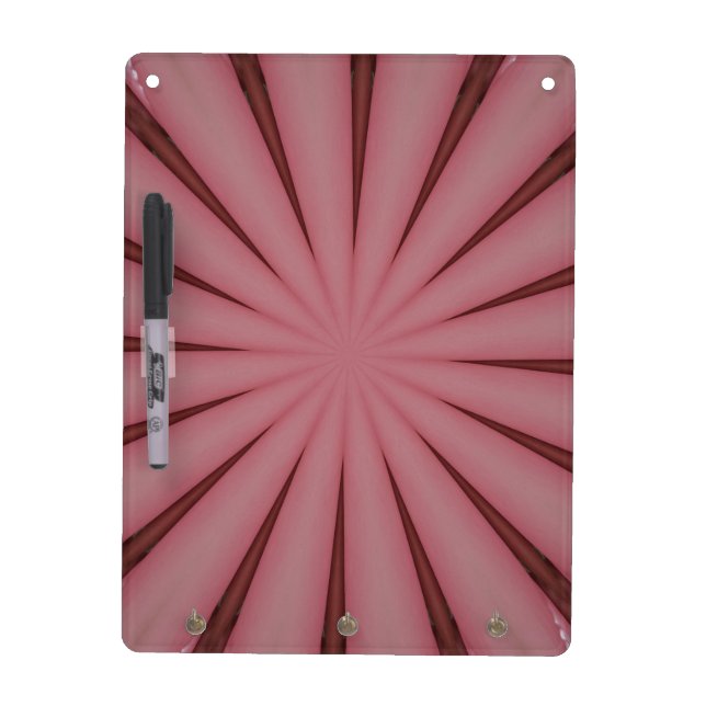 Elegant Antique Pink Kaleidoscope Design Dry-Erase Board (Front)