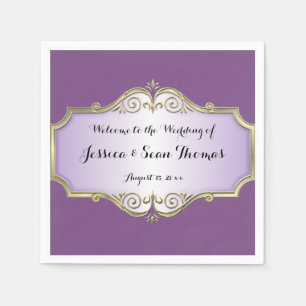 Elegant Antique Satin Wedding Paper Napkins