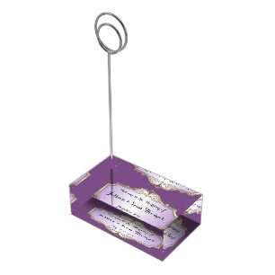 Elegant Antique Satin Wedding Table Card Holder