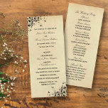 Elegant Antique Swirls Wedding Program Template<br><div class="desc">These elegant antique swirl wedding programs are perfect for any couple planning a romantic vintage marriage. 
 
 These program templates can be personalized for your special occasion and would make the perfect order of service for any wedding,  bridal shower,  engagement party,  birthday party and much,  much more.</div>