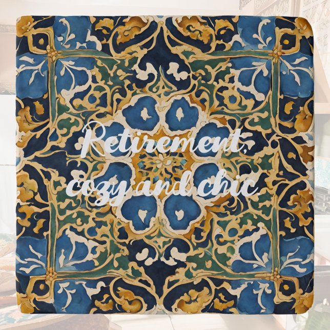 Elegant Antique Tile Retirement Gifts for Her Mom Trivet (Elegant Antique Tile Retirement Gifts for Her Mom)