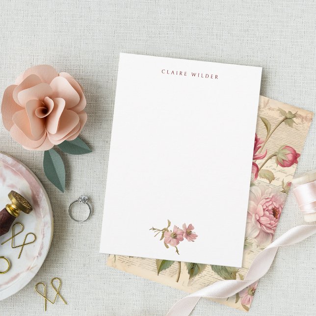 Elegant Antique Vintage French Floral Collage Note Card (Creator Uploaded)