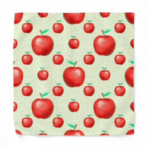 Elegant Apples Pattern Honeycomb Background  Bandana