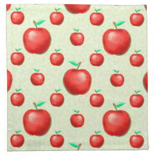 Elegant Apples Pattern Honeycomb Background   Cloth Napkin