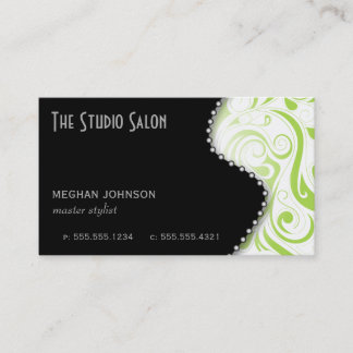 Elegant Appointment Business Card Lime