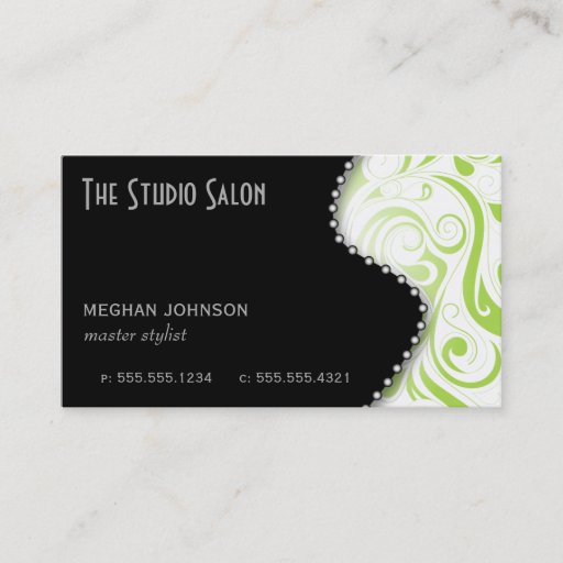 Customizable Elegant Appointment Business Card Lime