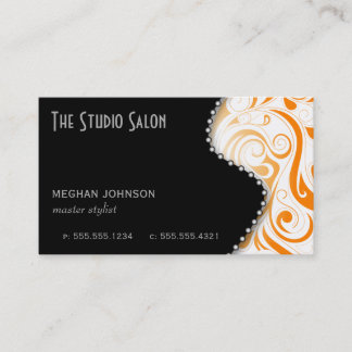 Elegant Appointment Business Card Orange
