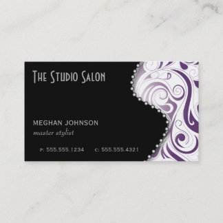 Elegant Appointment Business Card Purple