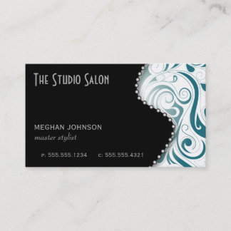 Elegant Appointment Business Card Teal