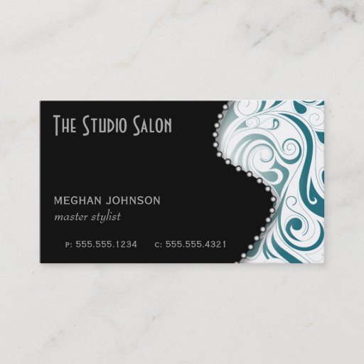 Customizable Elegant Appointment Business Card Teal