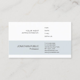 Elegant Appointment Reminder Sleek Plain Trendy Card