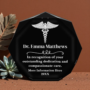 Elegant Appreciation Doctor Black Acrylic Award